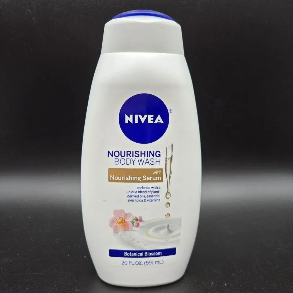 2-Pack NIVEA Botanical Blossom Nourishing Body Wash 20 fl oz with Serum New